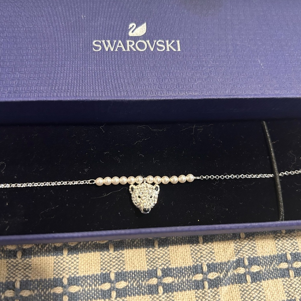 Swarovski Silver and White Crystal Bracelet